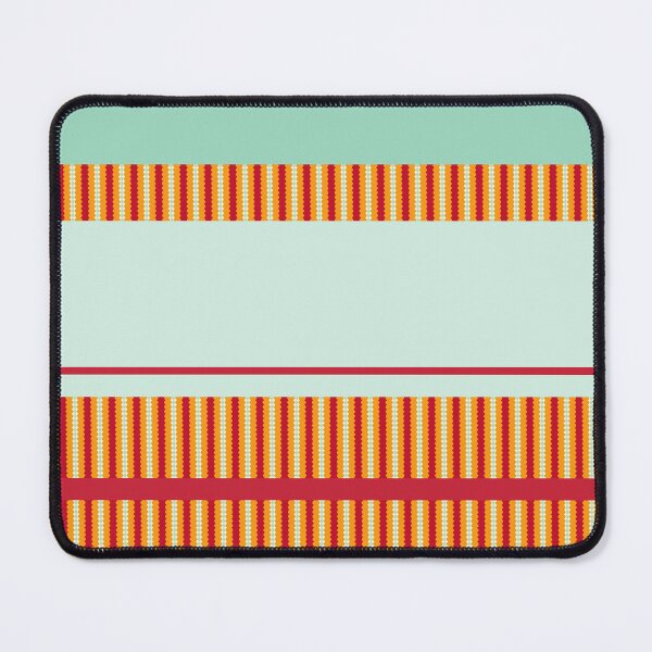 Item preview, Modern Stripes Circles Diamonds Composition Mint Orange 01 designed and sold by Stefanie Boike.
