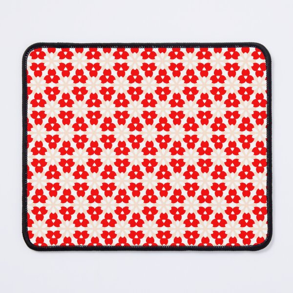 Item preview, Red and white flower power pattern 01 designed and sold by Stefanie Boike.