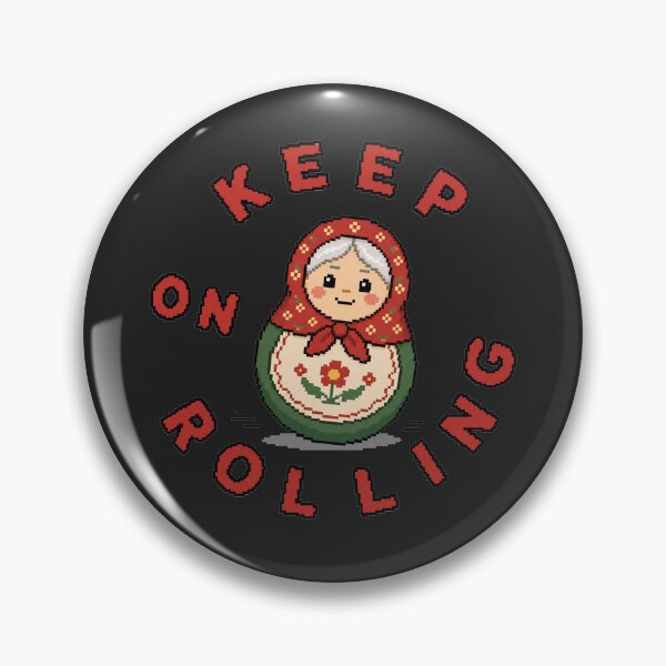 Item preview, Keep On Rolling Pixel Art Matryoshka Russian Doll designed and sold by IvoryArtDesign.