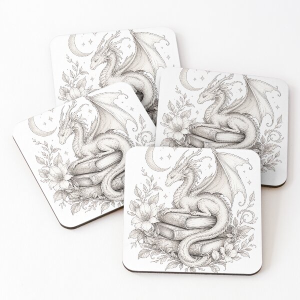 Item preview, Moonlit Dragon Library designed and sold by Jaideep Walia.