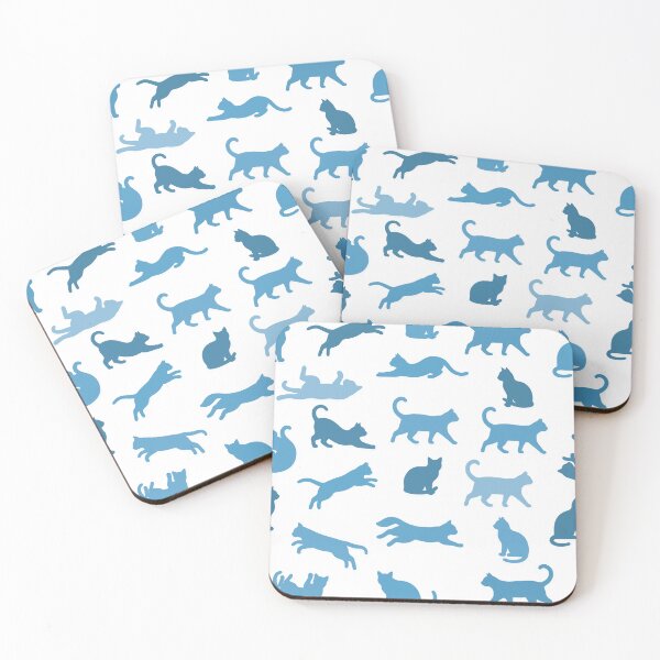 Artikelvorschau, Color Cat Silhouette Pattern Minimal Cute Cats Seamless entworfen und verkauft von Timegraf.
