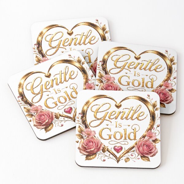 Item preview, Gentle Is Gold Floral Heart Design designed and sold by JagrDesigns.