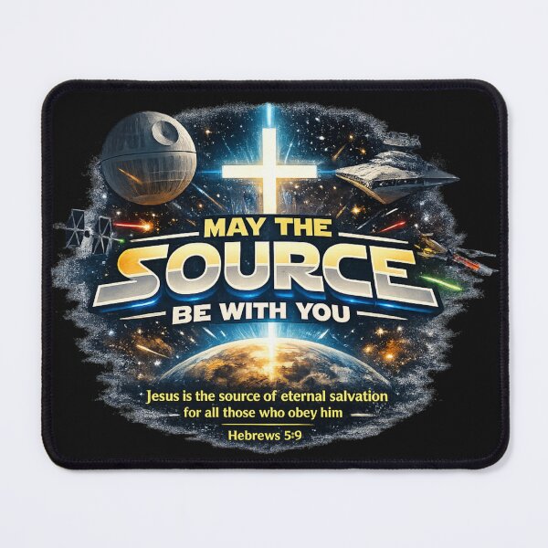 Item preview, May the SOURCE be with you Christian Star Wars outer space t-shirt designed and sold by FTLOG.