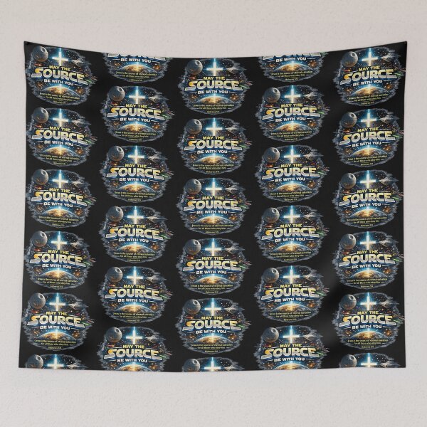 Item preview, May the SOURCE be with you Christian Star Wars outer space t-shirt  designed and sold by FTLOG.