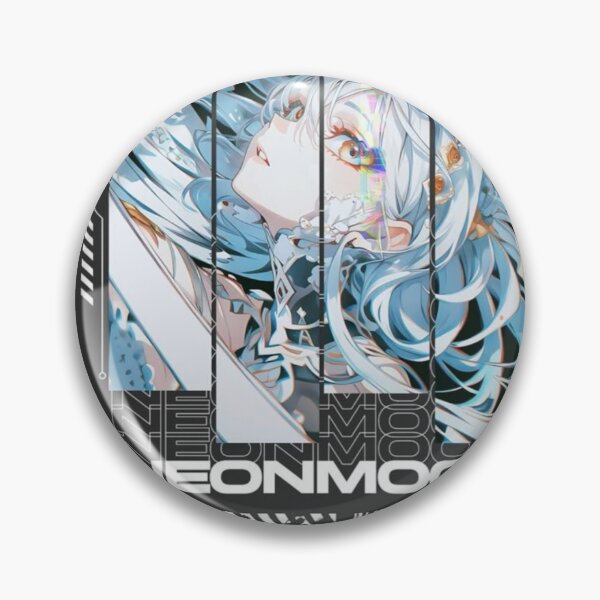 Item preview, Neon Moon: Cybernetic Anime Artwork – "NEONMOON" (ネオン・ムーン) Futuristic UI Edition designed and sold by Aniwhisper240.