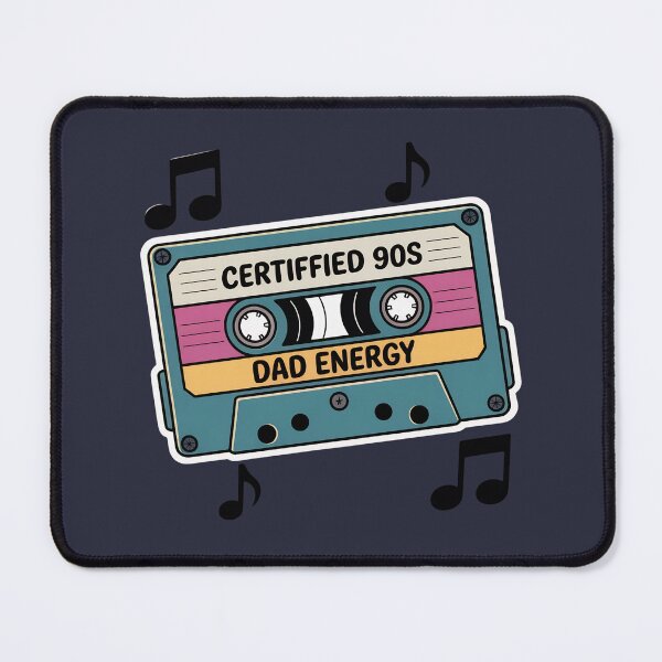 Item preview, Funny Certified 90s Dad Energy Retro Cassette Tape T-Shirt designed and sold by FestivityFinds.