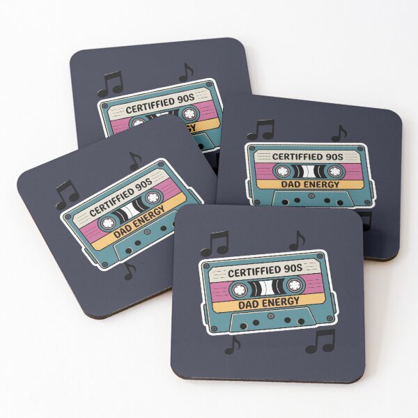 Item preview, Funny Certified 90s Dad Energy Retro Cassette Tape T-Shirt designed and sold by FestivityFinds.