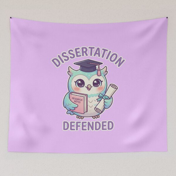 Item preview, Cute Owl Dissertation Defended for PhD Graduate Finally Done Thesis Defense Gift designed and sold by Im-Ara.