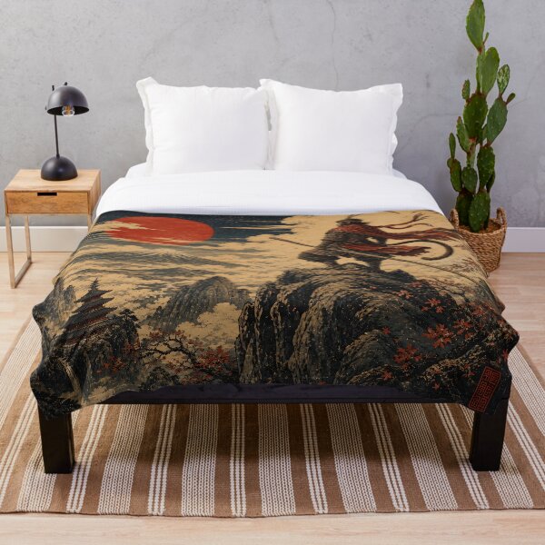 Item preview, Monkey King on Sacred Mountain – Japanese Ukiyo-e Style Mythology Art | Sun Wukong Aesthetic Print designed and sold by Bray4321.