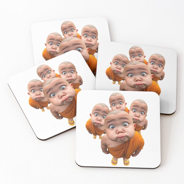 Item preview, Funny Baby Monks in Orange Robes Cute Art designed and sold by RamyGallery.