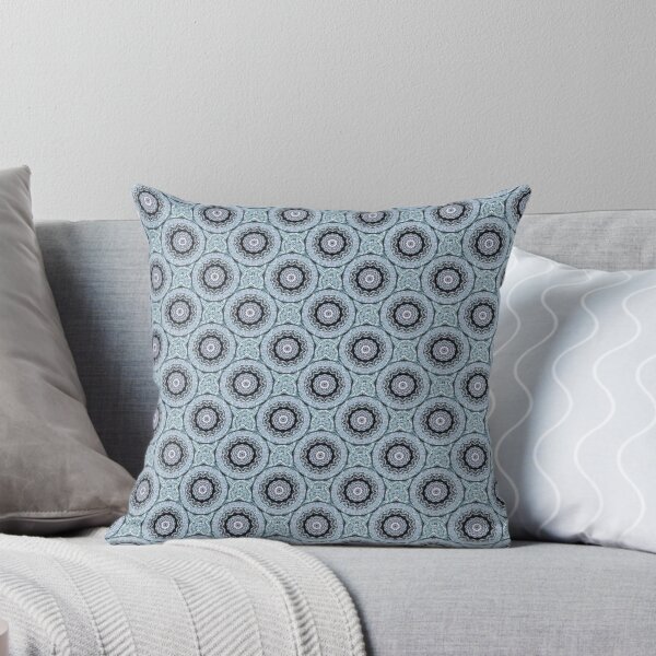 Item preview, Boho Circular Mandala Pattern in Blue designed and sold by Artistestella.