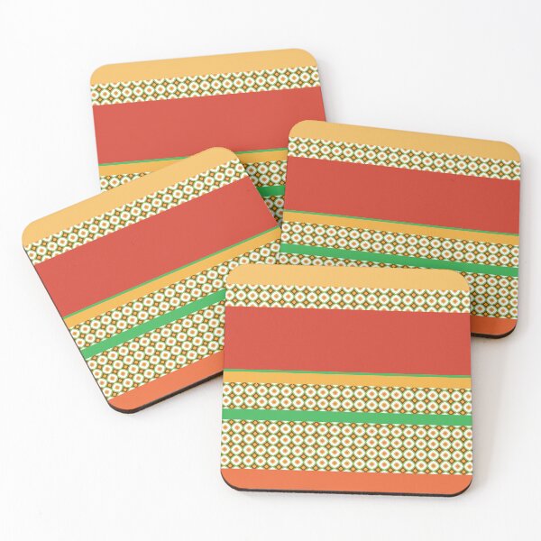 Item preview, Retro Stripes Geometric Cube Pattern Composition Color 01  designed and sold by Stefanie Boike.