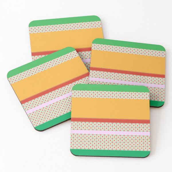 Item preview, Composición de patrón geométrico de cubos con rayas retro Color 02 designed and sold by Stefanie Boike.