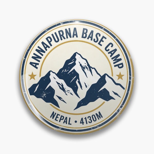 Artikelvorschau, Annapurna Base Camp Trek Nepal 4130m Bergabzeichen entworfen und verkauft von Sagar Karki.