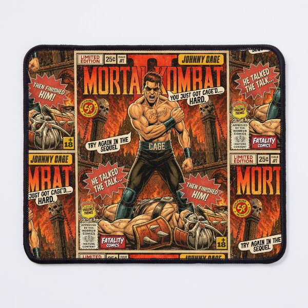 Item preview, Mortal Kombat 2 Johnny Cage Vintage Retro Comic Cover Art designed and sold by Back2Collage.