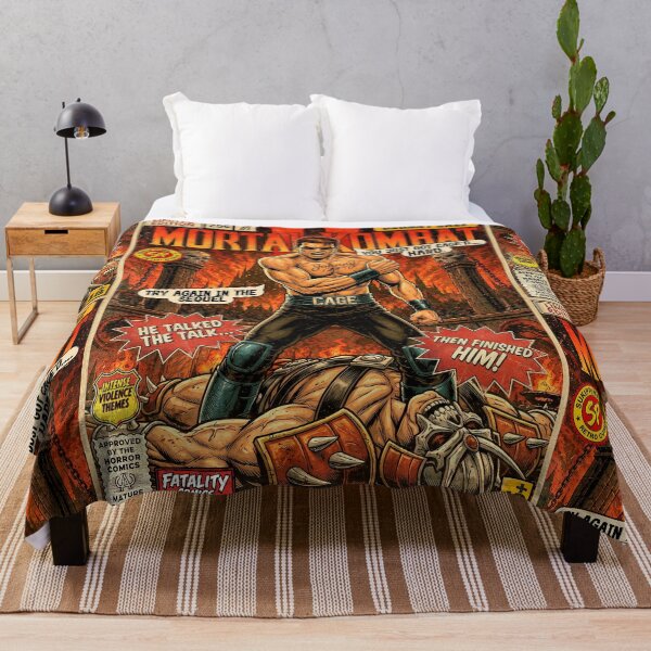 Artikelvorschau, Mortal Kombat 2 Johnny Cage Vintage Retro Comic Cover Art entworfen und verkauft von Back2Collage.