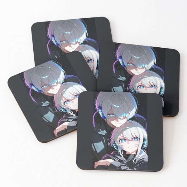 Item preview, Blue Glow: Star Eyes My Idol's Child Anime Art – Glowing Eyes & Headphones Edition designed and sold by Aniwhisper240.
