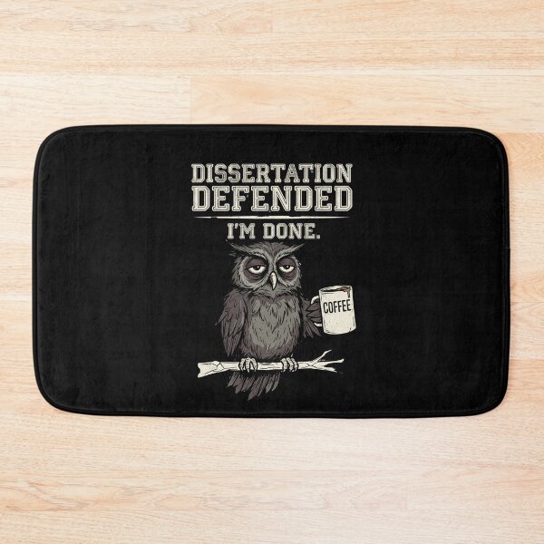Item preview, Dissertation Defended Owl Design for Academic Achievement PhD Graduation Gift Idea designed and sold by Im-Ara.