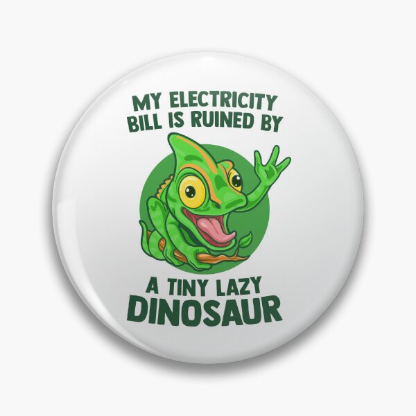 Item preview, Funny lizard electricity bill - lazy dinosaur joke (on light colors) designed and sold by messy-nessie.