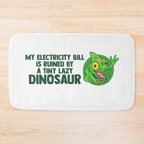 Item preview, Funny lizard electricity bill - lazy dinosaur joke (on light colors) designed and sold by messy-nessie.
