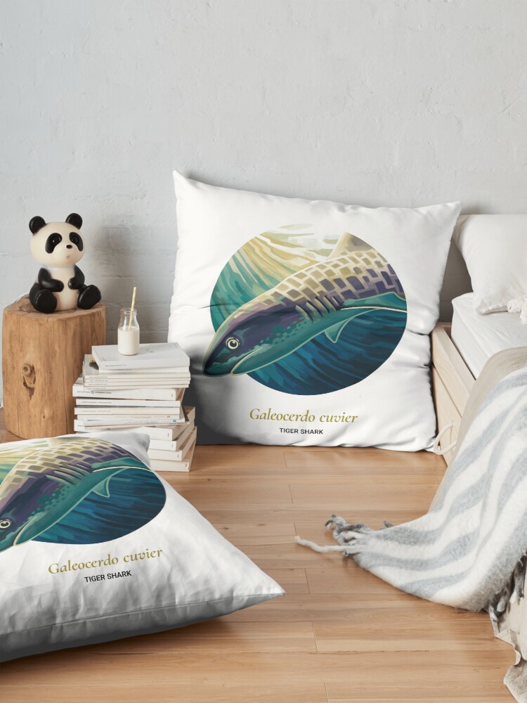 Alternate view of The Circles of Life: Tiger Shark Floor Pillow