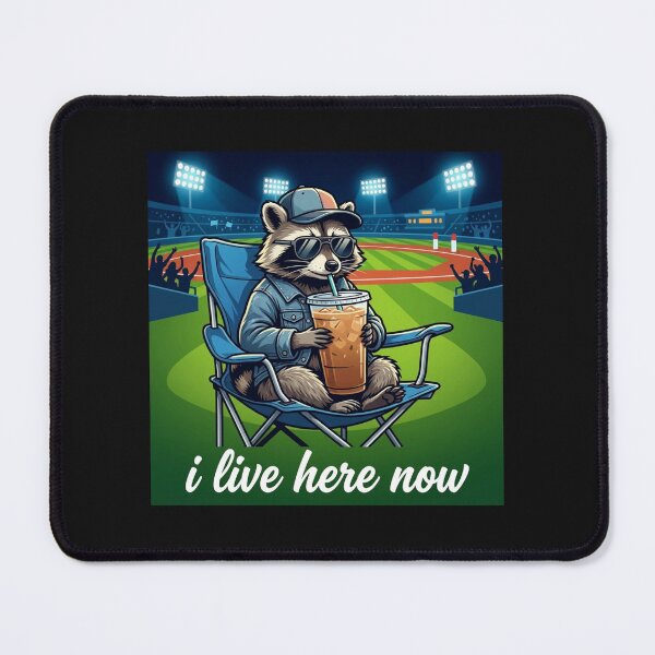 Item preview, Stadium Raccoon Fan I Live Here Now Design designed and sold by teedesign2015.