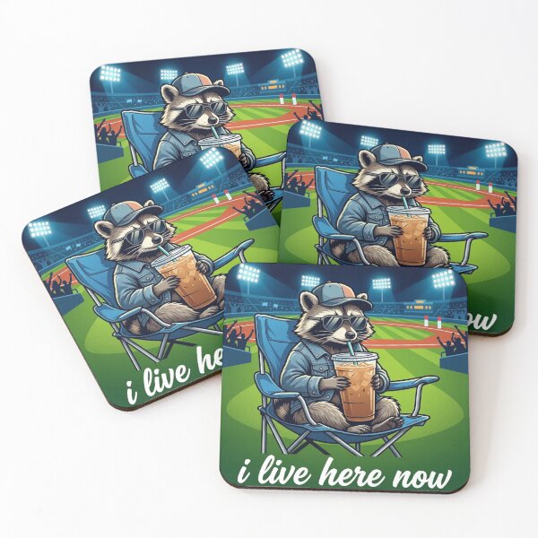 Item preview, Stadium Raccoon Fan I Live Here Now Design designed and sold by teedesign2015.