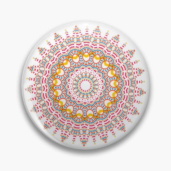 Artikelvorschau, Mandala Artwork 01 Yellow, Red, Blue Color 01 entworfen und verkauft von Stefanie Boike.