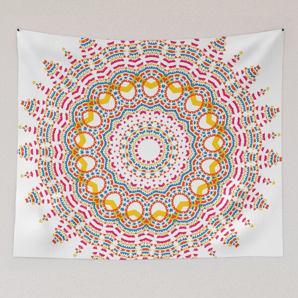 Item preview, Mandala Artwork 01 Yellow, Red, Blue Color 01 designed and sold by Stefanie Boike.