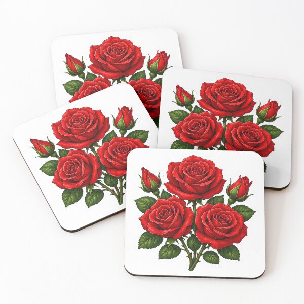Item preview, Red Roses Floral Romantic Background designed and sold by PriyankaSonara.