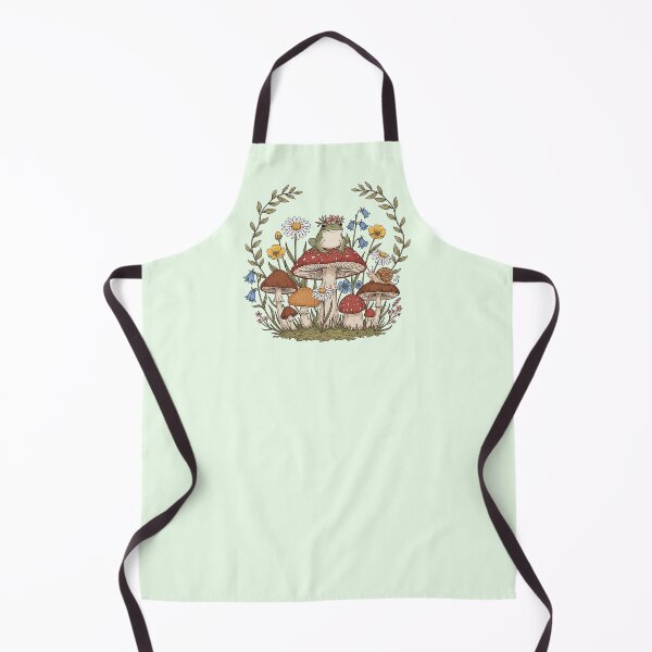 Item preview, Cottagecore Frog on Mushroom Art with Flower Crown designed and sold by SholoStudio.