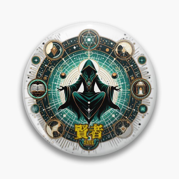 Item preview, KENJA 賢者 Japanese Sage Arcane Wisdom Fantasy Kanji Art designed and sold by LainCellJapan.