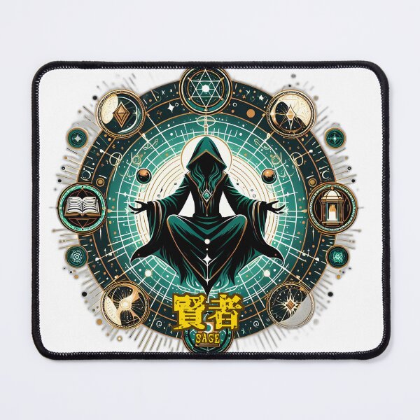Item preview, KENJA 賢者 Japanese Sage Arcane Wisdom Fantasy Kanji Art designed and sold by LainCellJapan.