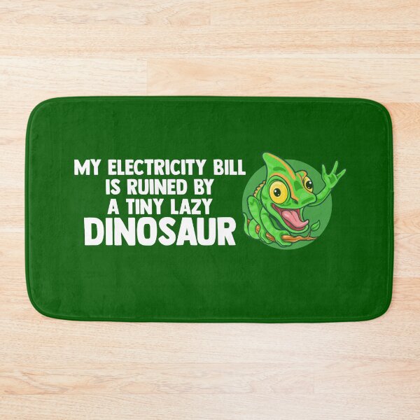 Item preview, Funny lizard electricity bill - lazy dinosaur joke (on dark colors) designed and sold by messy-nessie.