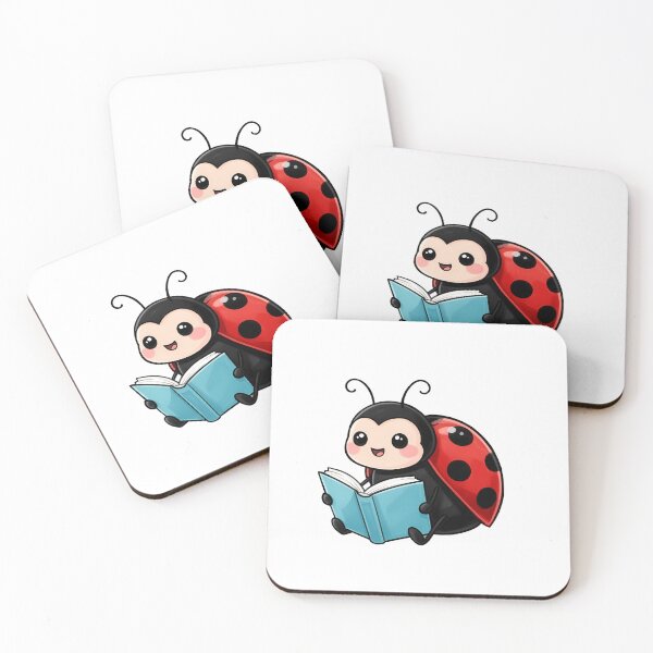 Item preview, Ladybug Reading a Book | Cute Insect Illustration designed and sold by WrenAndWhimsy.