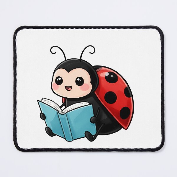 Item preview, Ladybug Reading a Book | Cute Insect Illustration designed and sold by WrenAndWhimsy.