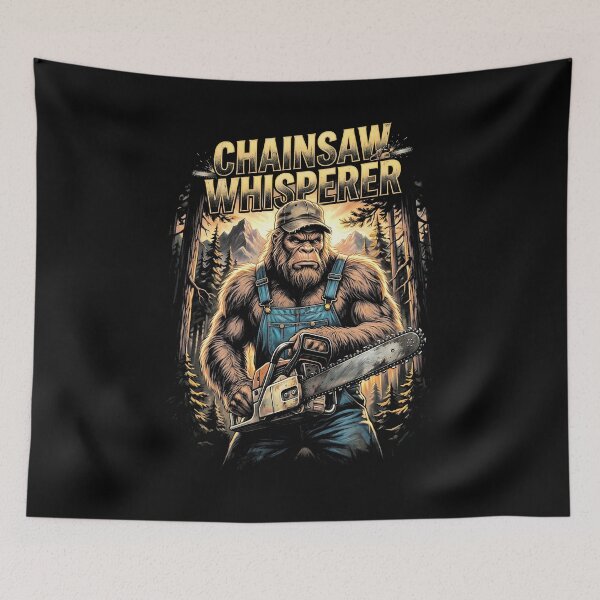 Item preview, Bigfoot Chainsaw Whisperer Lumberjack Funny Sasquatch Logger designed and sold by GrandeDuc.