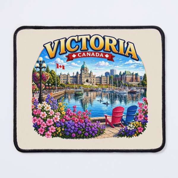 Item preview, Victoria, Canada - Harbor, Flowers and Parliament Buildings designed and sold by Myra365Art.