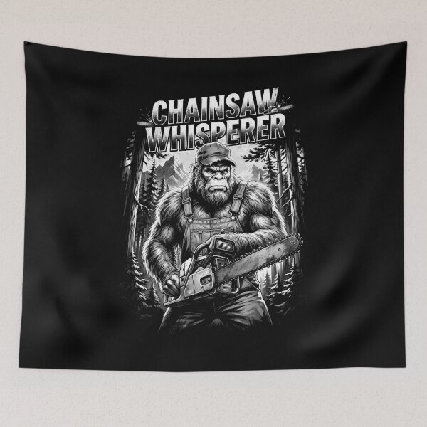 Item preview, Bigfoot Chainsaw Whisperer Lumberjack Funny Sasquatch Logger designed and sold by GrandeDuc.