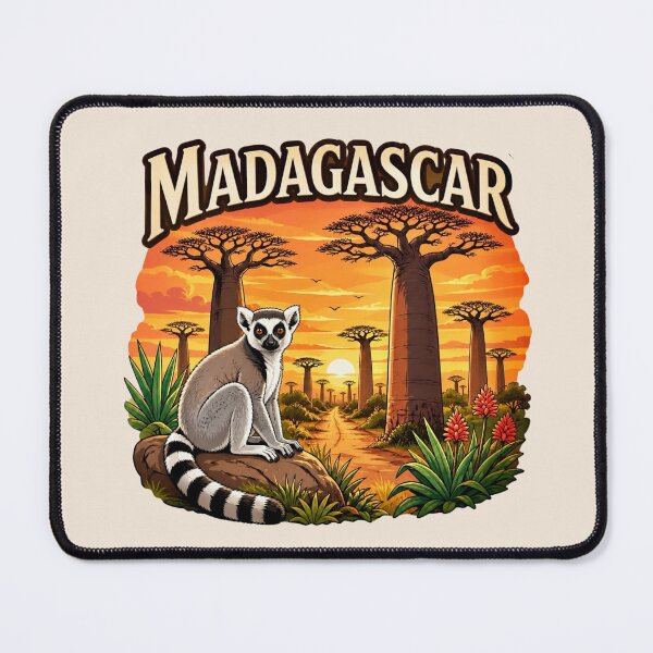 Item preview, Madagascar - Baobab Sunset & Lemur designed and sold by Myra365Art.