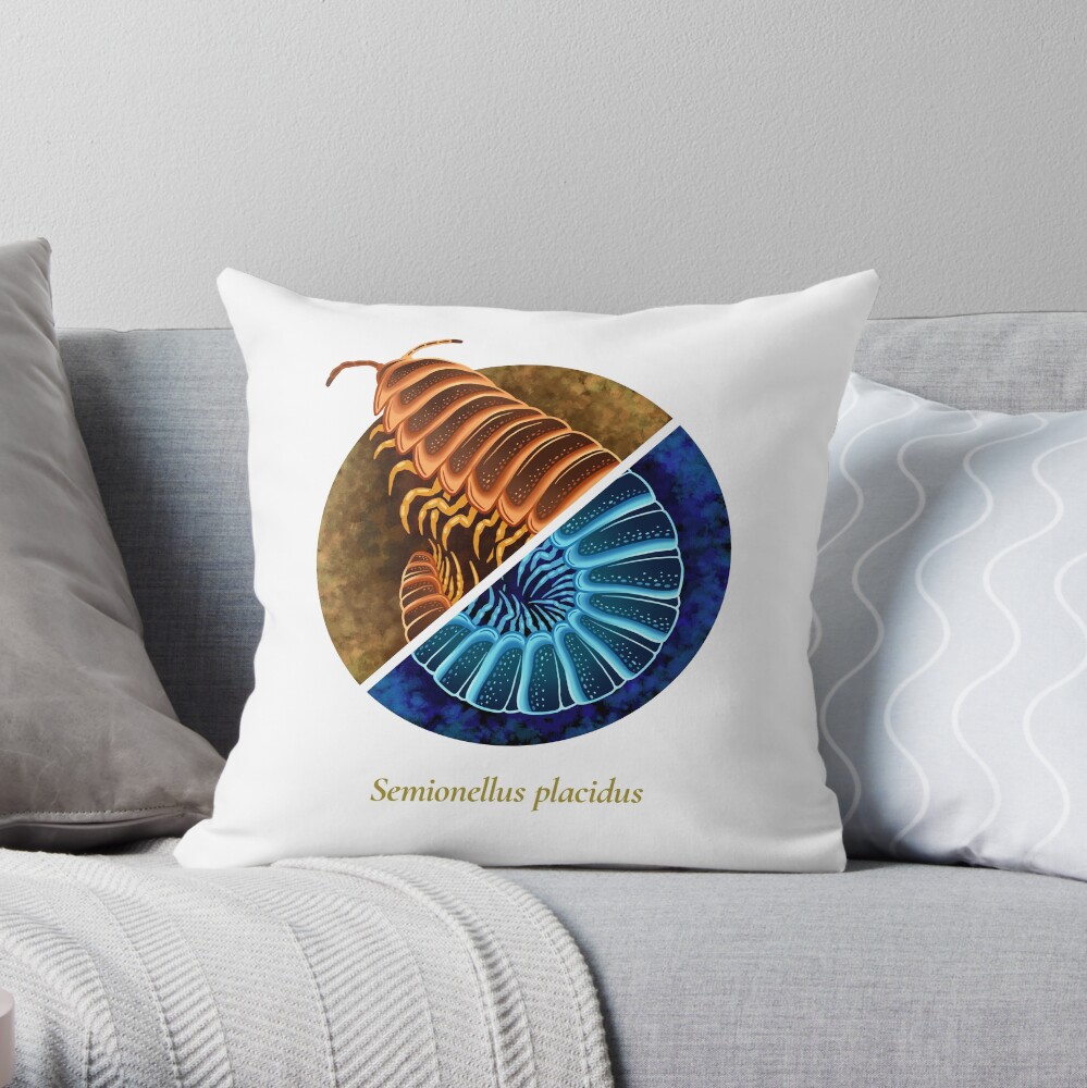 The Circles of Life: Semionellus placidus Throw Pillow