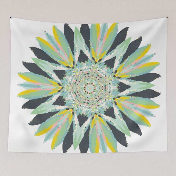 Item preview, Mandala Artwork 03 Green, Blue, Yellow, Black Color 01 designed and sold by Stefanie Boike.