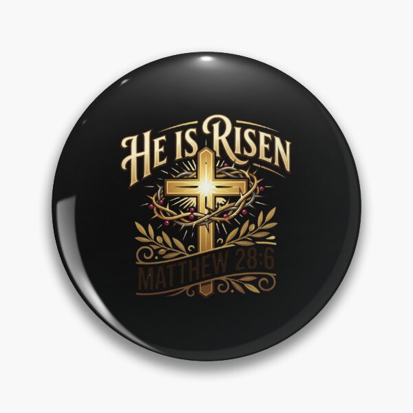 Item preview, He Is Risen Christian Easter Faith Cross Religious Design designed and sold by teedesign2015.