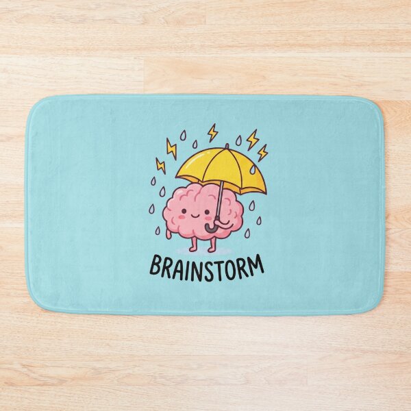 Item preview, Brainstorm Funny Kawaii Brain Weather Pun designed and sold by TinyJoy Studio.
