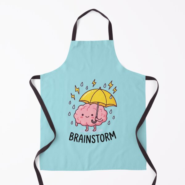 Item preview, Brainstorm Funny Kawaii Brain Weather Pun designed and sold by TinyJoy Studio.