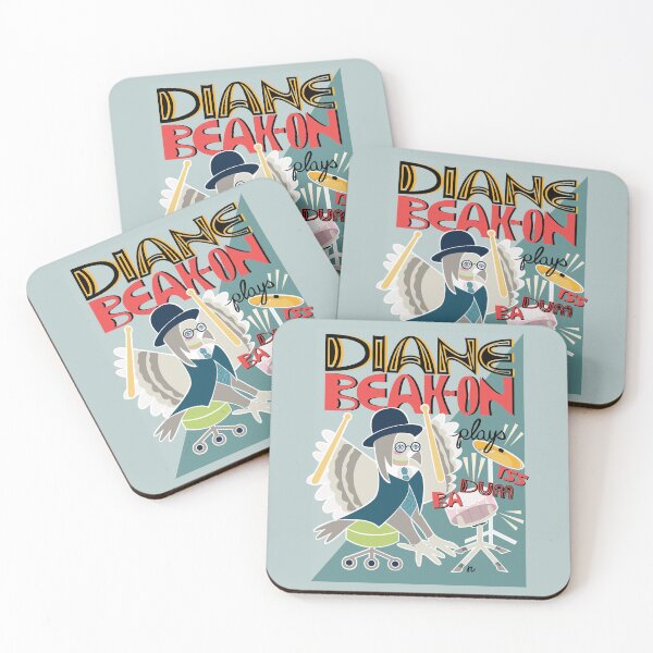 Item preview, Diane Beak-on Plays Ba Dum Tss – Vintage Jazz Pigeon Illustration designed and sold by elephantfeathercreative.