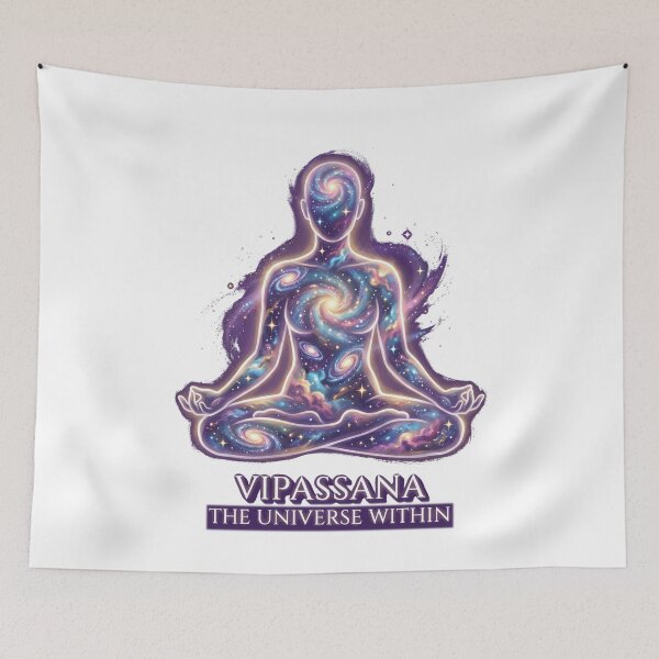 Item preview,  Vipassana The Universe Within – Cosmic Mindfulness & Spiritual Meditation Design designed and sold by ArtsyExplorer.