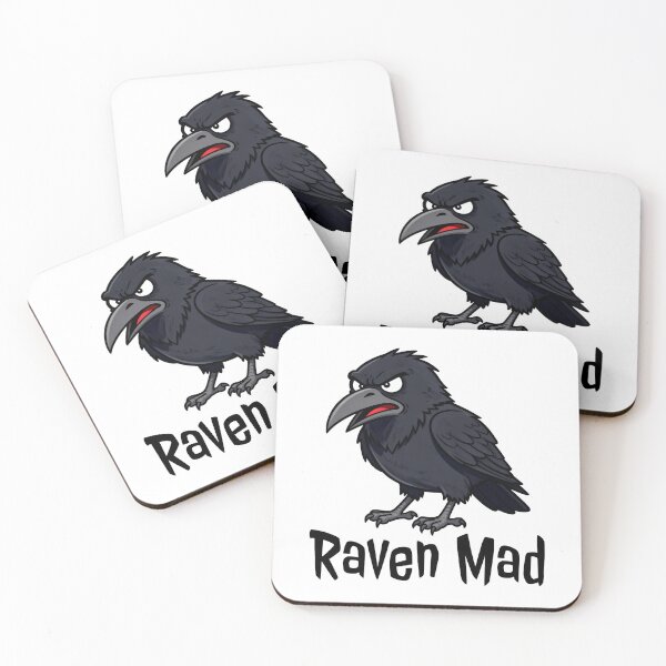 Item preview, Raven Mad | Funny Angry Bird designed and sold by WrenAndWhimsy.