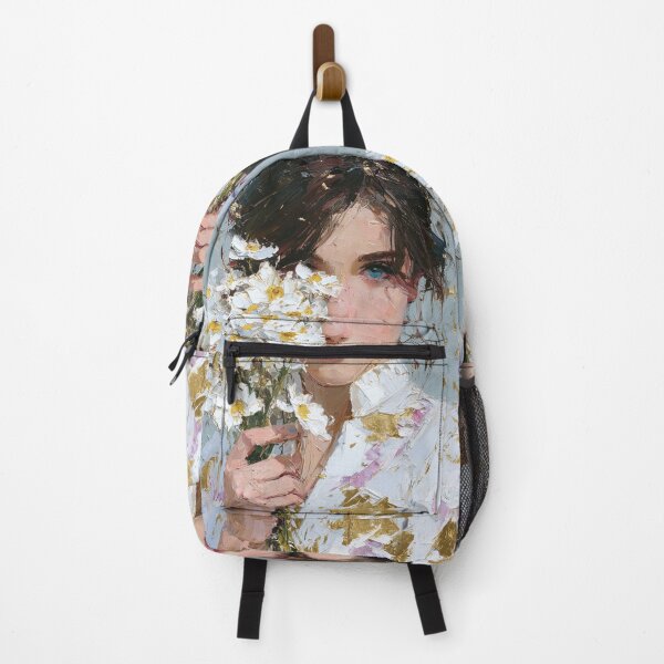 Item preview, Radiant Woman with Daisies and Gold Accents designed and sold by colorful-white.