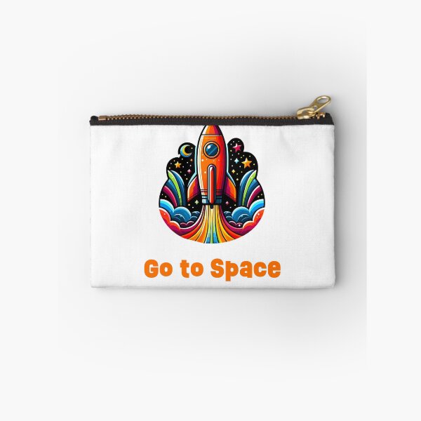 Item preview,  Colorful Spaceship Go to Space – Vibrant Sci-Fi Illustration with Bold Typography designed and sold by BobaBunny76.